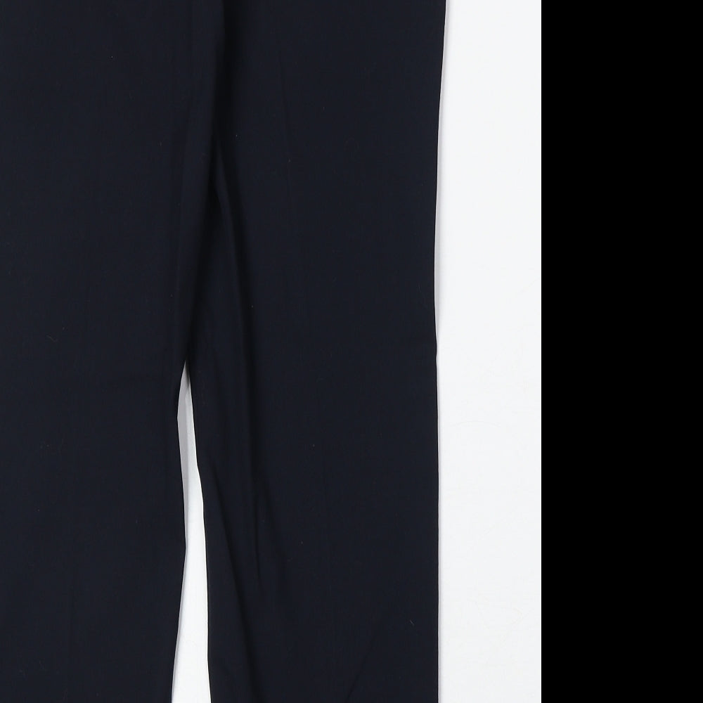Marks and Spencer Womens Blue Polyester Trousers Size 10 Regular Zip