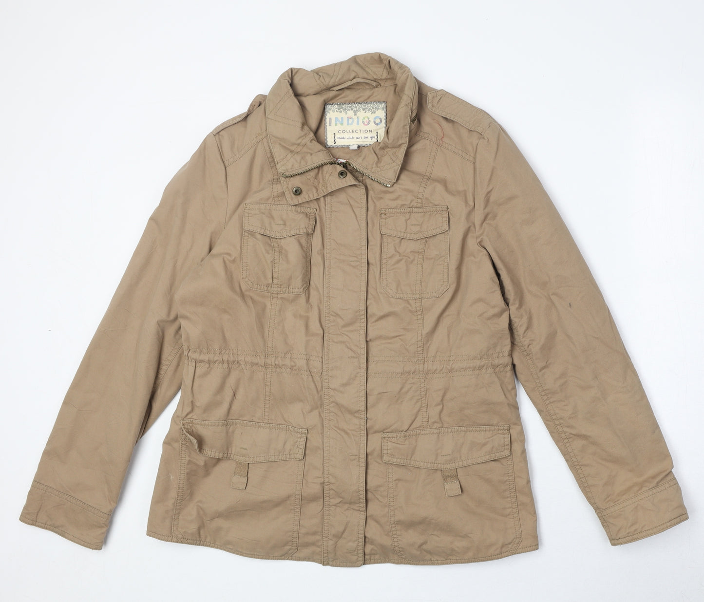 Marks and Spencer Womens Brown Jacket Size 12 Zip