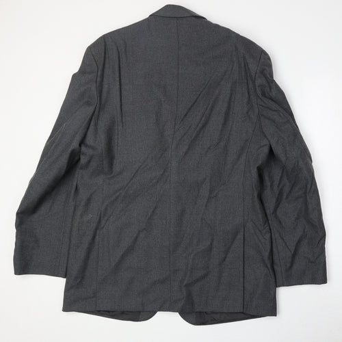 The Label Mens Grey Wool Jacket Suit Jacket Size 44 Regular
