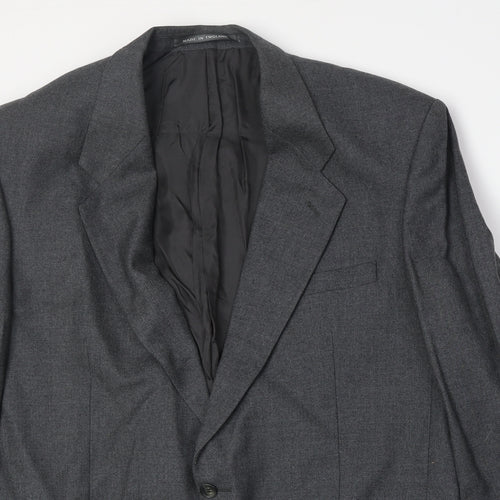 The Label Mens Grey Wool Jacket Suit Jacket Size 44 Regular