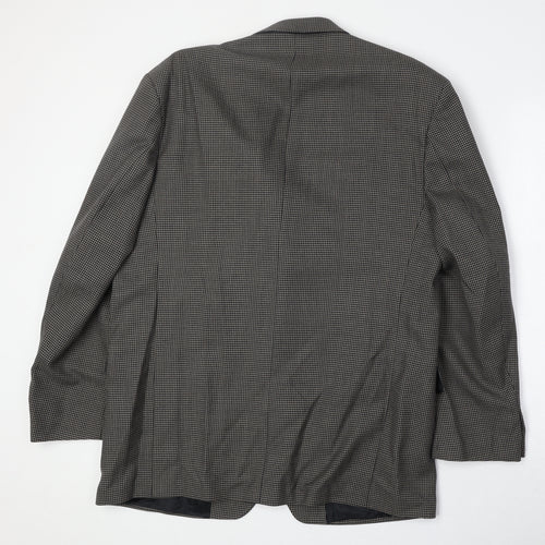 Principles Mens Grey Geometric Polyester Jacket Suit Jacket Size 42 Regular