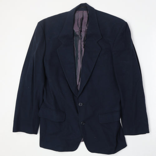 Marks and Spencer Mens Blue Wool Jacket Suit Jacket Size 36 Regular