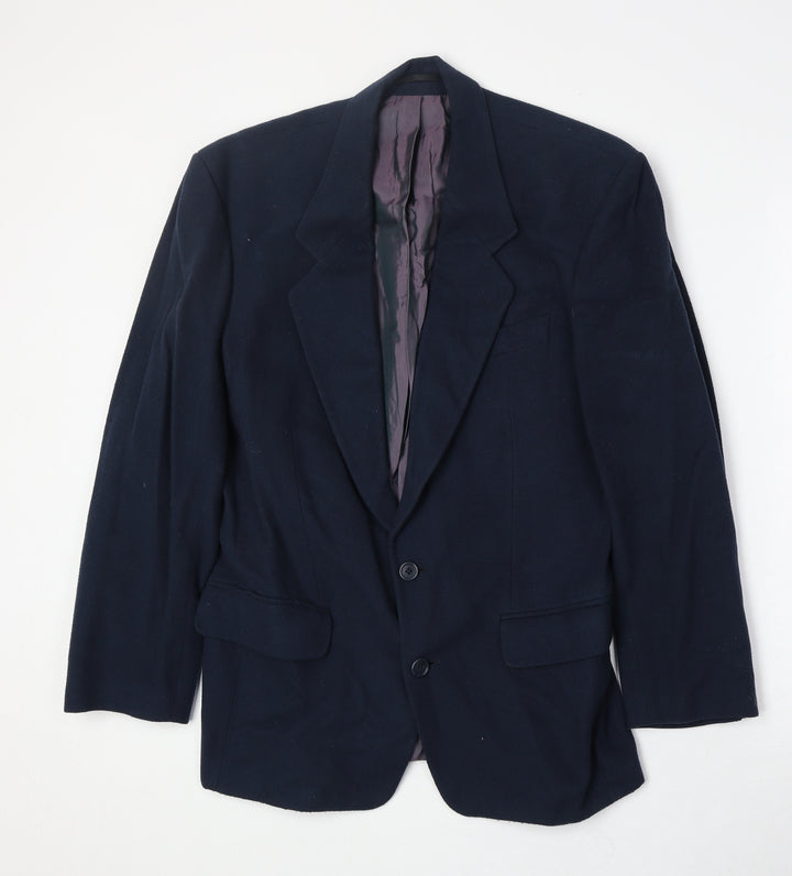 Marks and Spencer Mens Blue Wool Jacket Suit Jacket Size 36 Regular