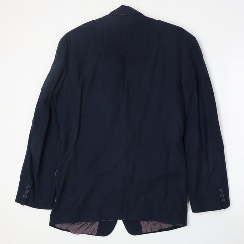 Marks and Spencer Mens Blue Wool Jacket Suit Jacket Size 36 Regular