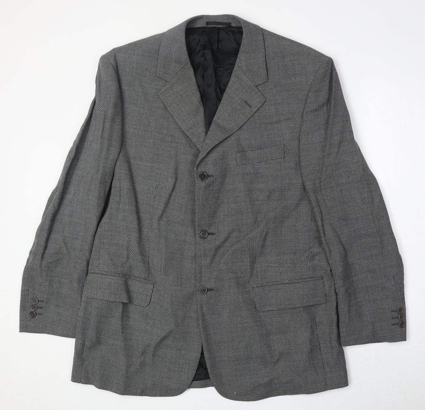 Woolsley Mens Grey Wool Jacket Suit Jacket Size 44 Regular