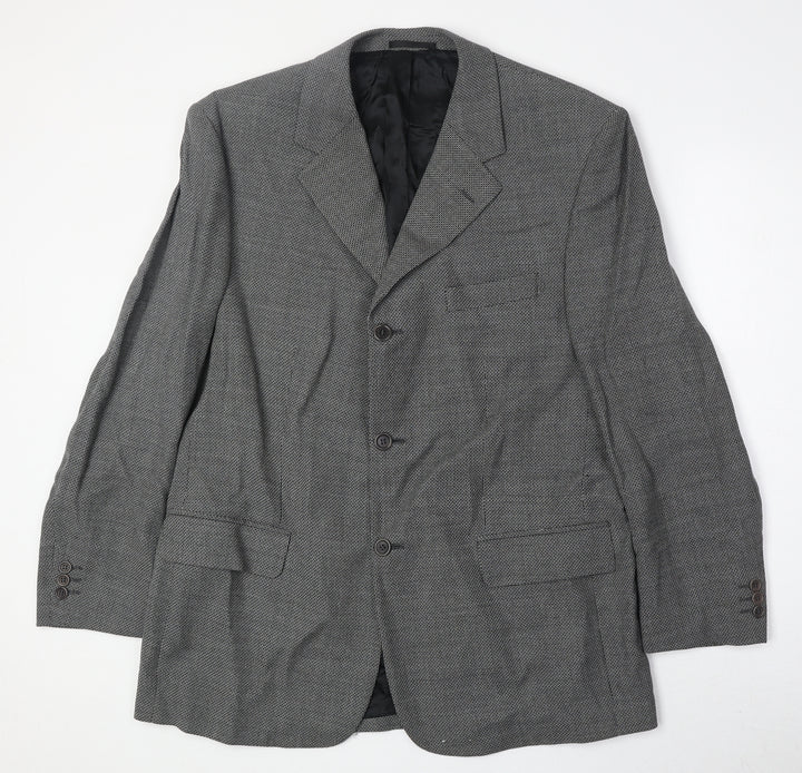 Woolsley Mens Grey Wool Jacket Suit Jacket Size 44 Regular