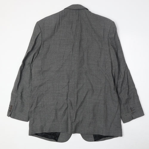 Woolsley Mens Grey Wool Jacket Suit Jacket Size 44 Regular
