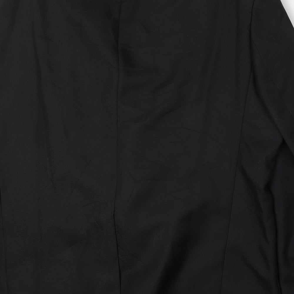 Chums Mens Black Polyester Jacket Blazer Size 44 Regular