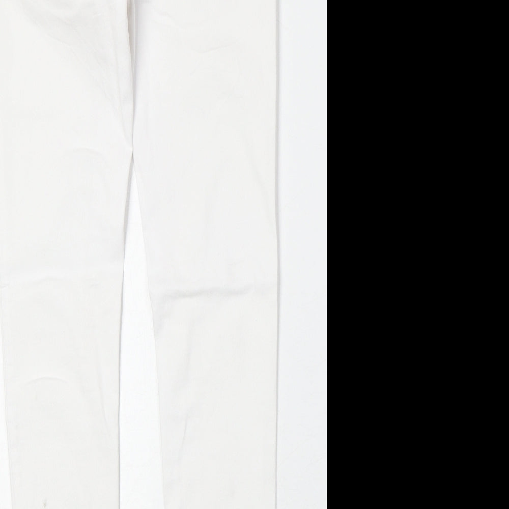 Marks and Spencer Womens White Cotton Jegging Jeans Size 6 Regular Zip
