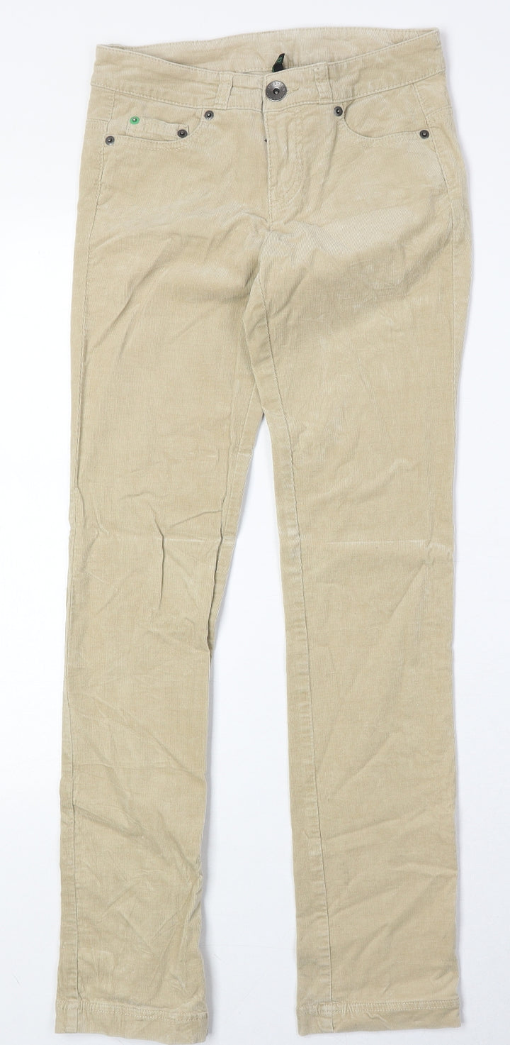 Stile Benton Womens Beige Cotton Straight Jeans Size 28 in Regular Zip