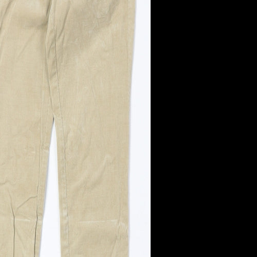 Stile Benton Womens Beige Cotton Straight Jeans Size 28 in Regular Zip