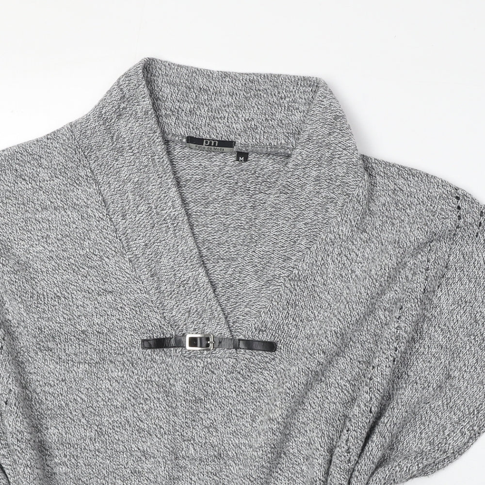 Patio Da Moda Womens Grey V-Neck Acrylic Pullover Jumper Size M