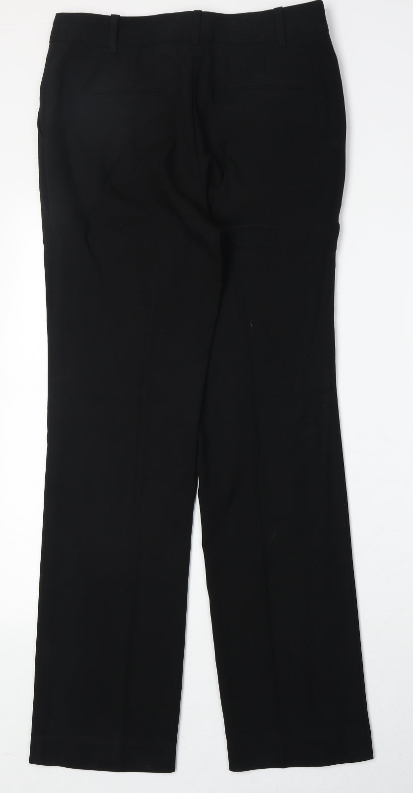 NEXT Womens Black Polyester Trousers Size 8 Regular Zip
