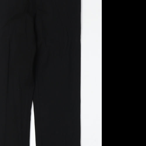 NEXT Womens Black Polyester Trousers Size 8 Regular Zip