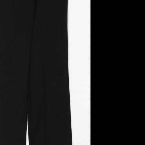 NEXT Womens Black Polyester Trousers Size 8 Regular Zip