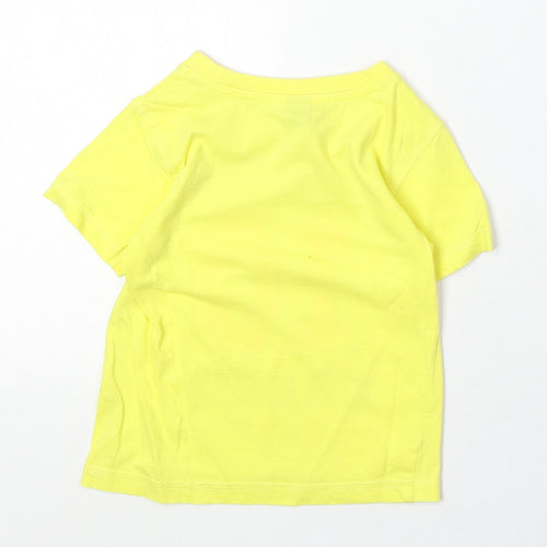 Dopo Dopo Boys Yellow Polyester Pullover T-Shirt Size 3-4 Years Round Neck Pullover - Sunset Creek