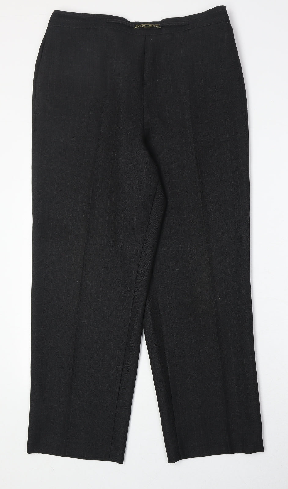 BHS Womens Black Polyester Trousers Size 14 Regular