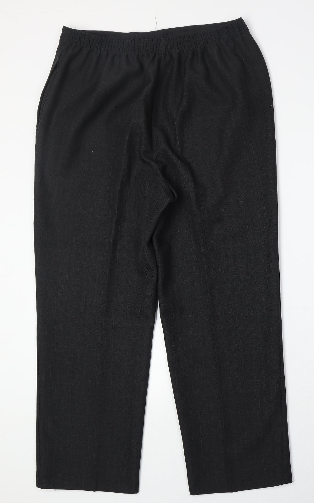 BHS Womens Black Polyester Trousers Size 14 Regular