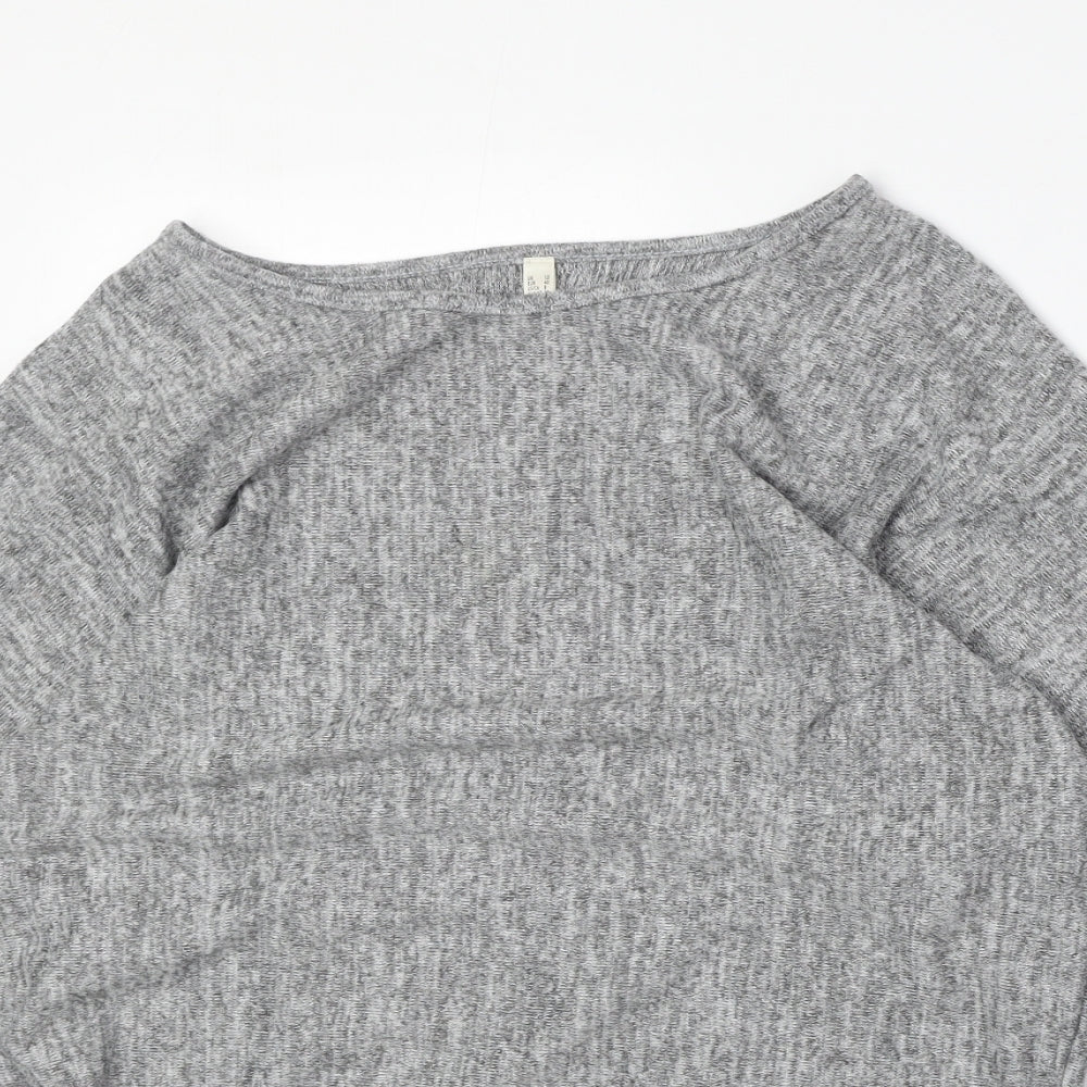 Stella Womens Grey Round Neck Polyester Pullover Jumper Size 12