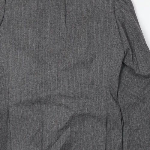 Marks and Spencer Mens Grey Striped Wool Jacket Suit Jacket Size 38 Regular