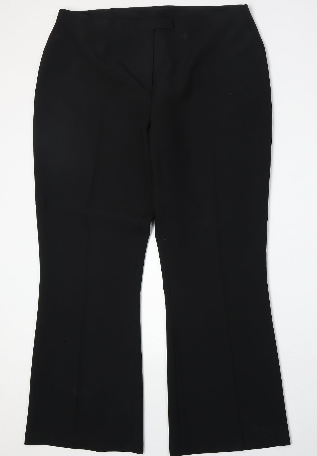 Dorothy Perkins Womens Black Polyester Trousers Size 18 Regular Zip