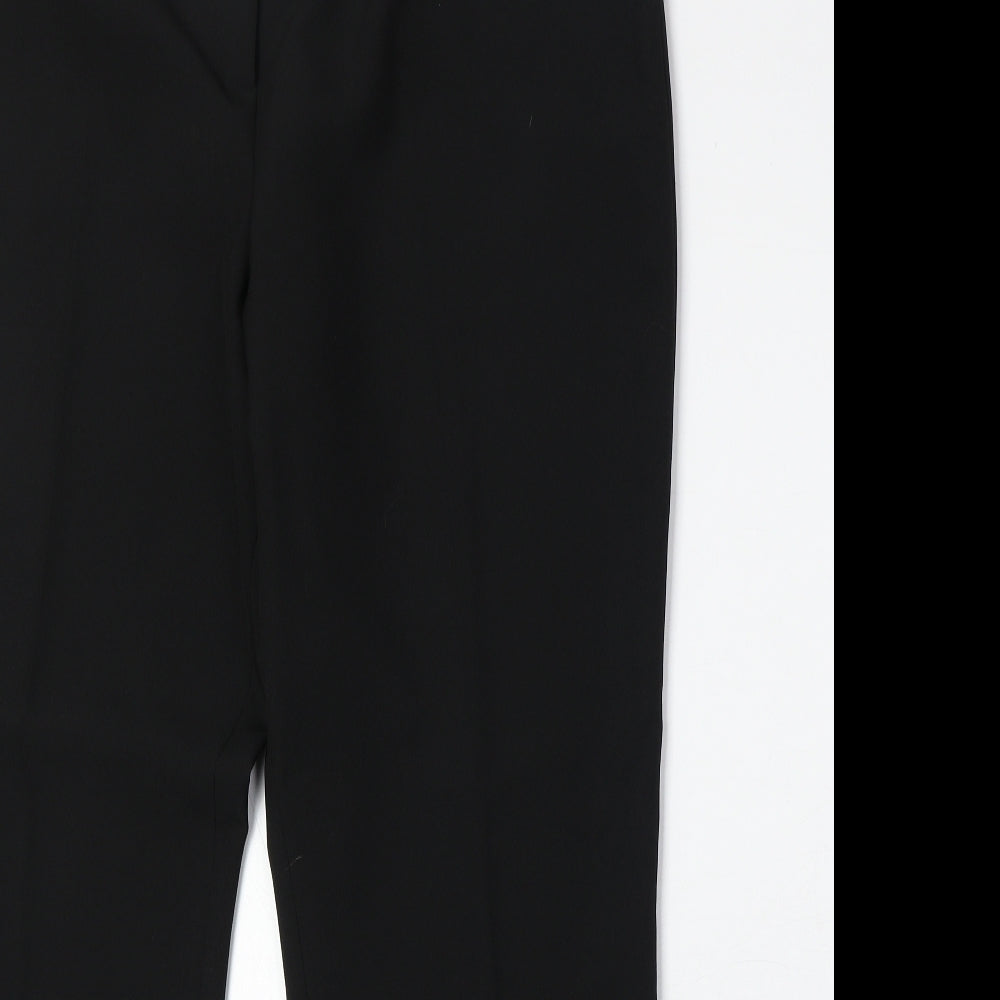 Dorothy Perkins Womens Black Polyester Trousers Size 18 Regular Zip