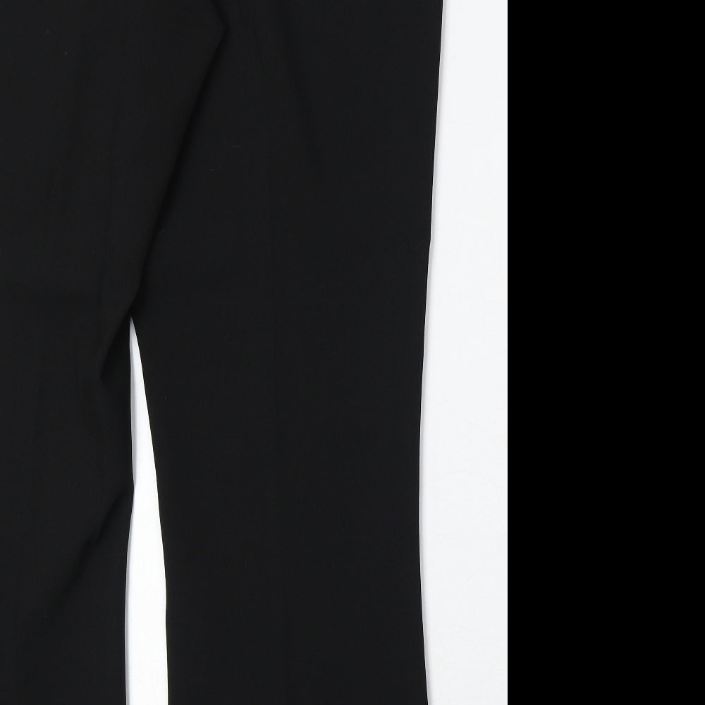 Dorothy Perkins Womens Black Polyester Trousers Size 18 Regular Zip