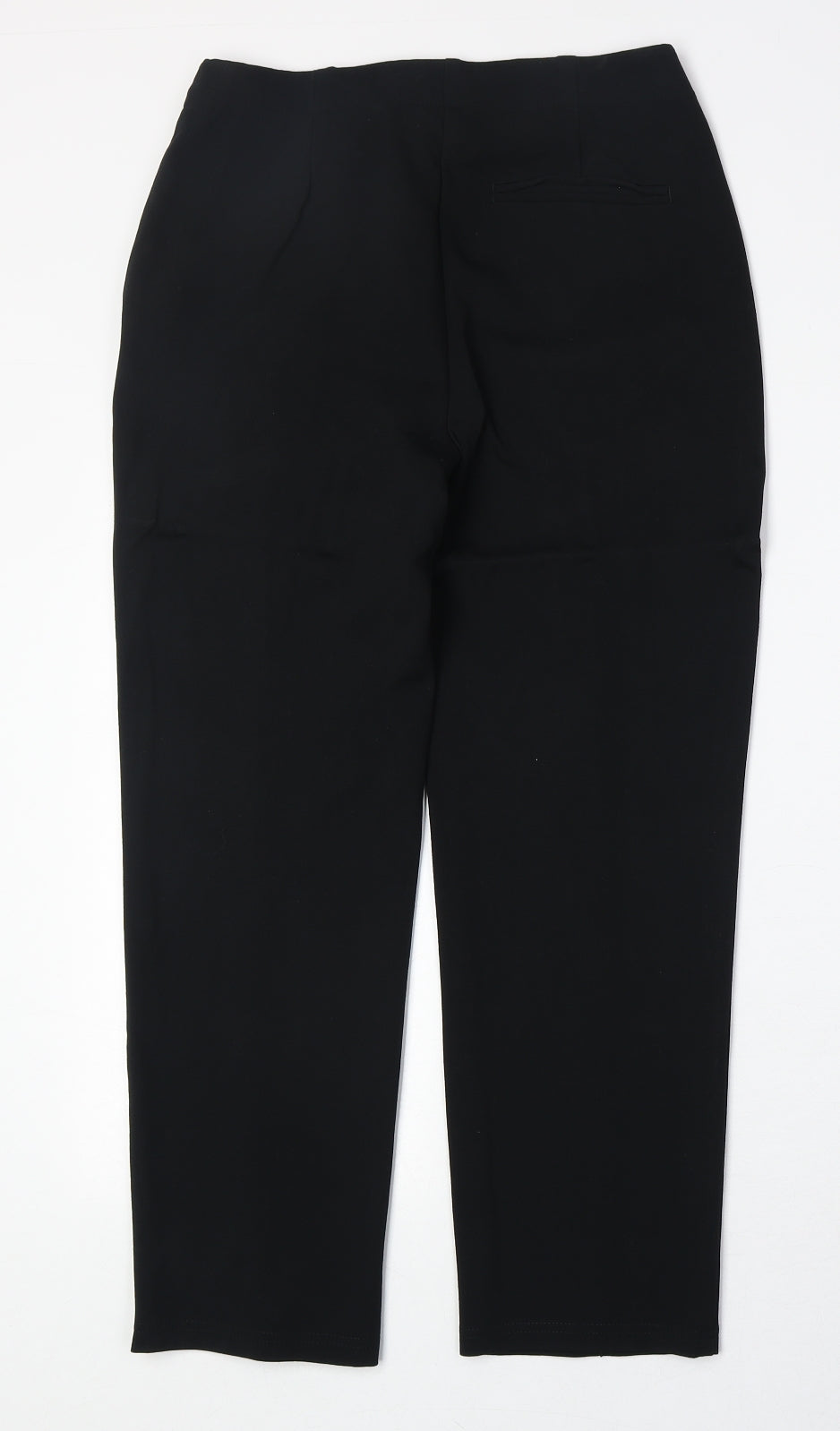 Marks and Spencer Womens Black Viscose Trousers Size 10 Regular