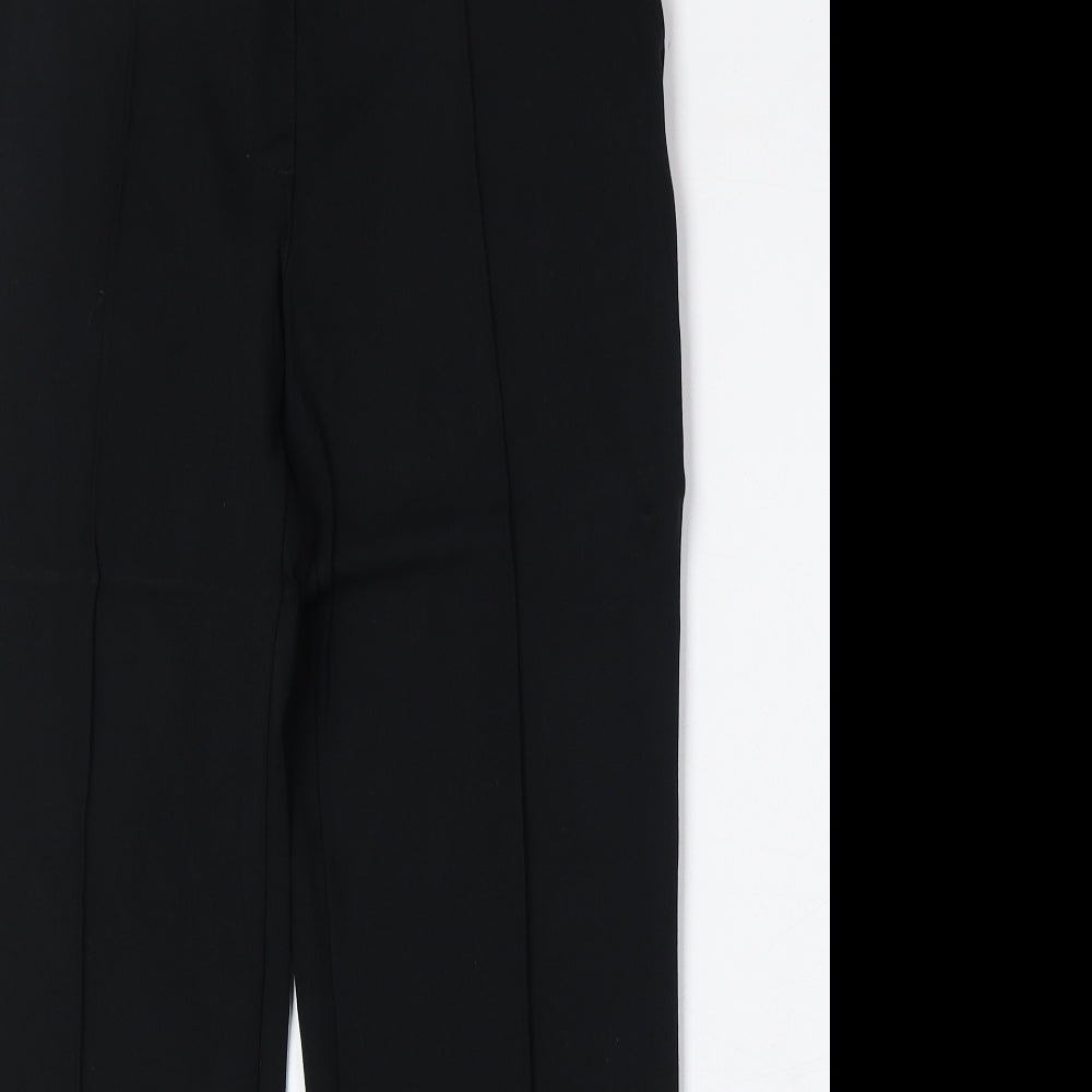 Marks and Spencer Womens Black Viscose Trousers Size 10 Regular
