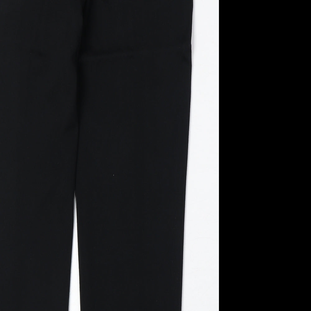 Marks and Spencer Womens Black Viscose Trousers Size 10 Regular