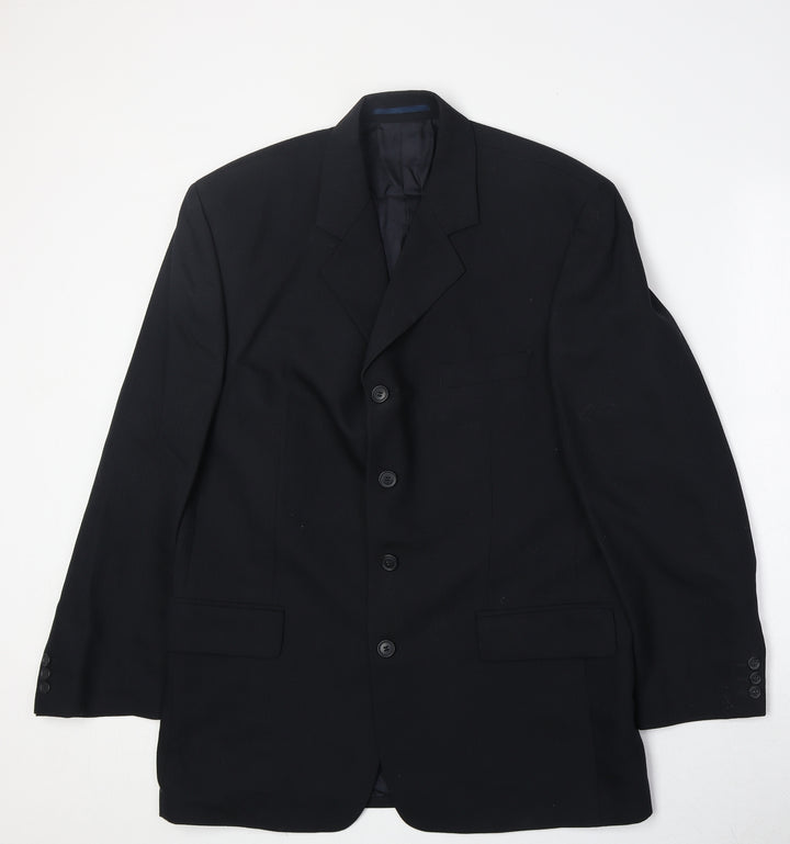 Tom English Mens Black Polyester Jacket Suit Jacket Size 42 Regular