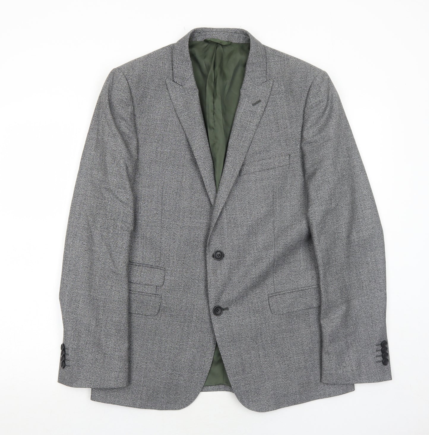French Connection Mens Grey Wool Jacket Suit Jacket Size 40 Regular