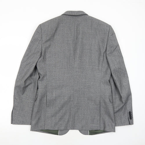 French Connection Mens Grey Wool Jacket Suit Jacket Size 40 Regular