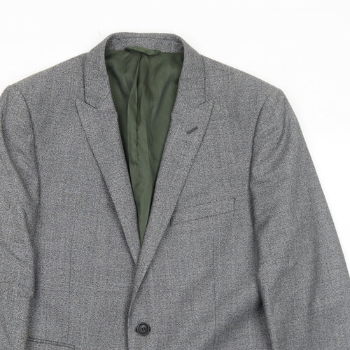 French Connection Mens Grey Wool Jacket Suit Jacket Size 40 Regular