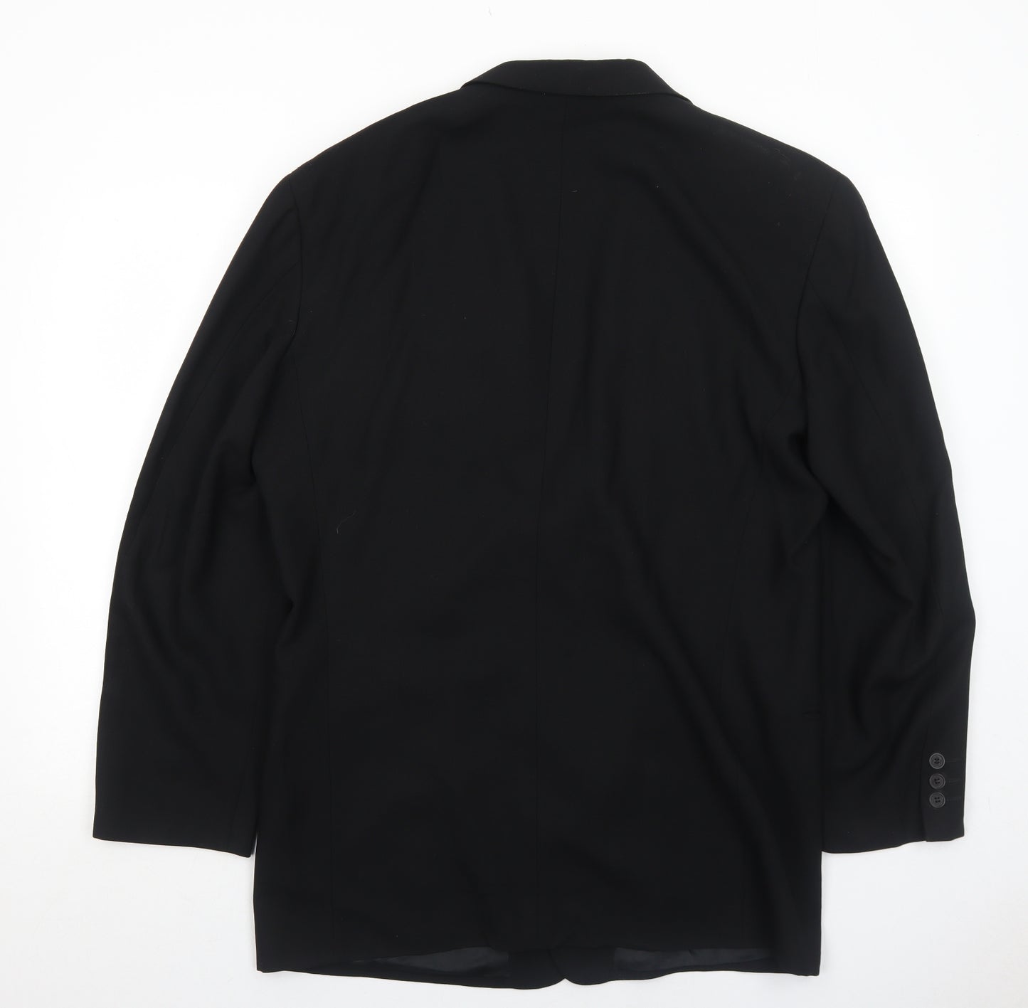 Emporio Armani Mens Black Wool Jacket Suit Jacket Size 44 Regular