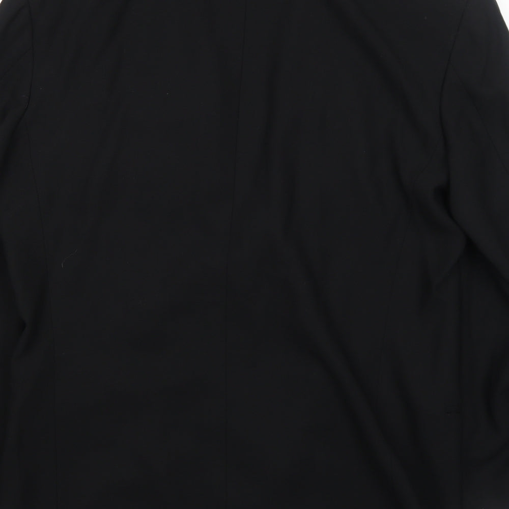 Emporio Armani Mens Black Wool Jacket Suit Jacket Size 44 Regular