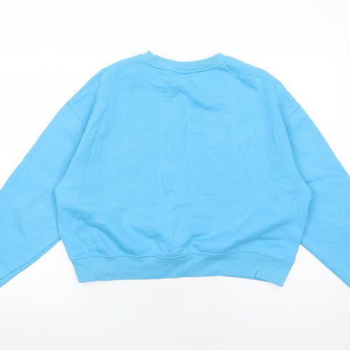 Pull&Bear Womens Blue Cotton Pullover Sweatshirt Size M Pullover