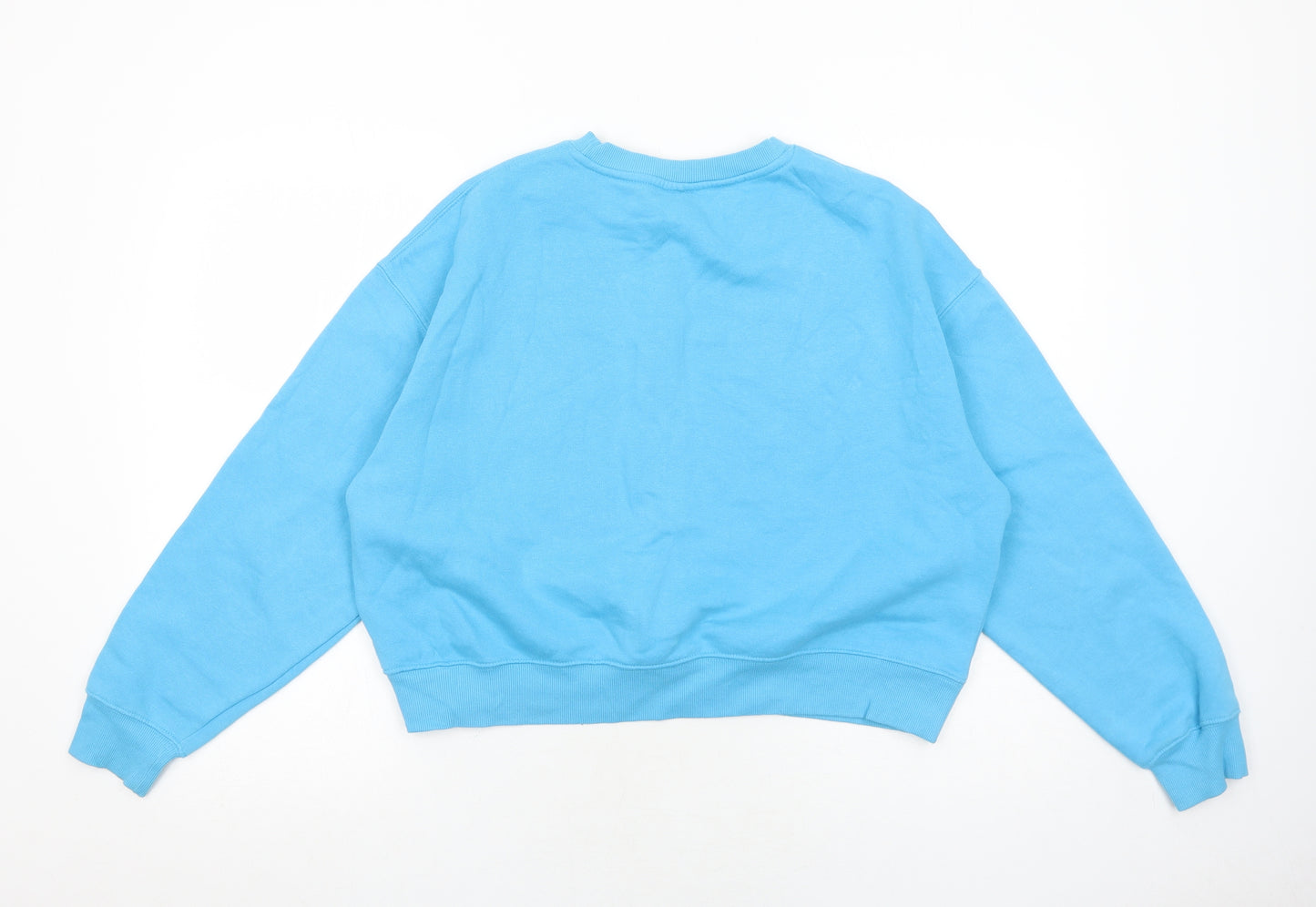 Pull&Bear Womens Blue Cotton Pullover Sweatshirt Size M Pullover