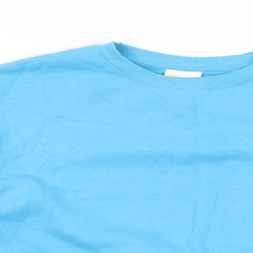 Pull&Bear Womens Blue Cotton Pullover Sweatshirt Size M Pullover