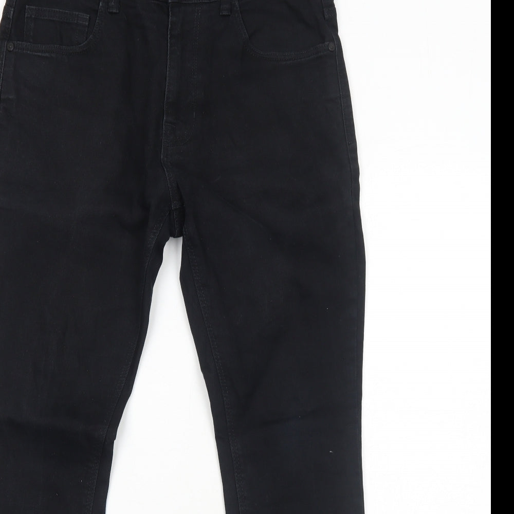 NEXT Mens Black Cotton Skinny Jeans Size 32 in Regular Zip