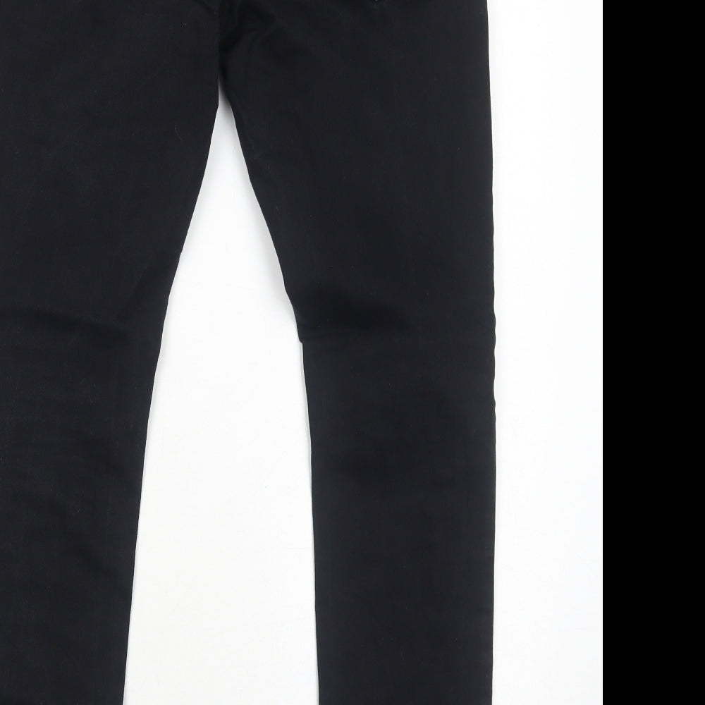 NEXT Mens Black Cotton Skinny Jeans Size 32 in Regular Zip