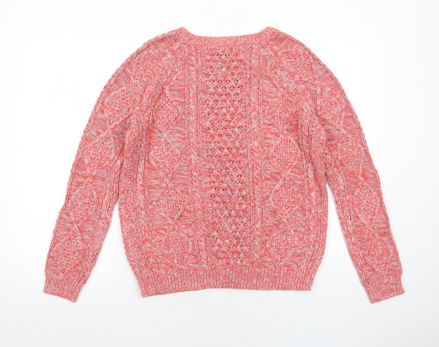 Gap Womens Red Round Neck Cotton Pullover Jumper Size M