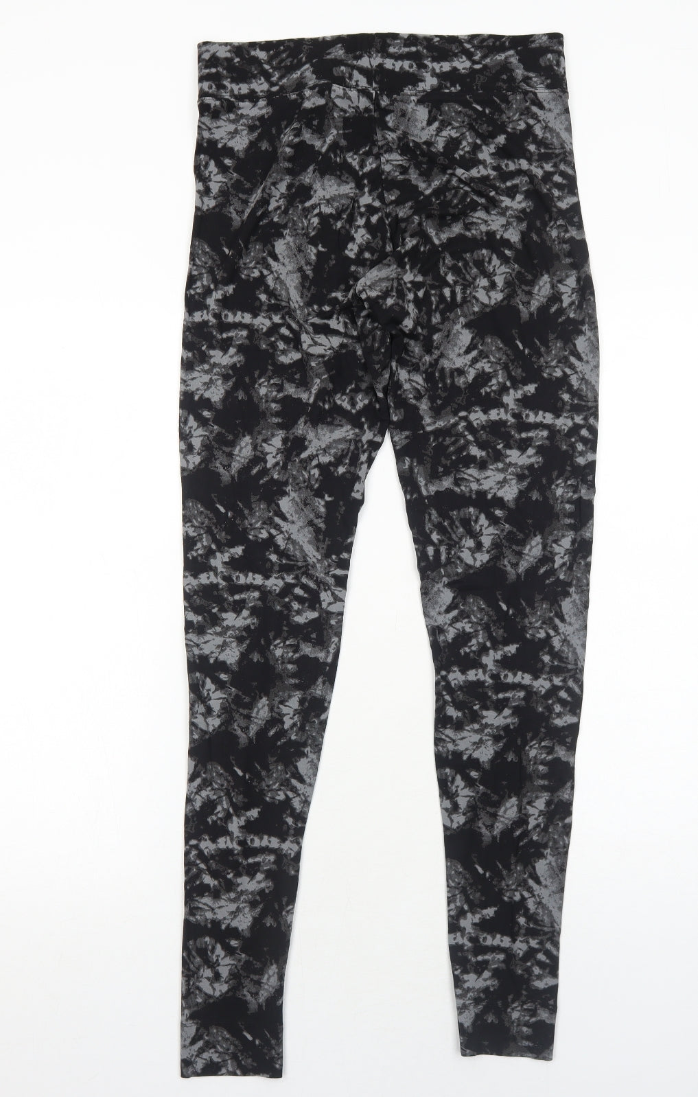 Marks and Spencer Womens Black Geometric Viscose Jogger Leggings Size 12