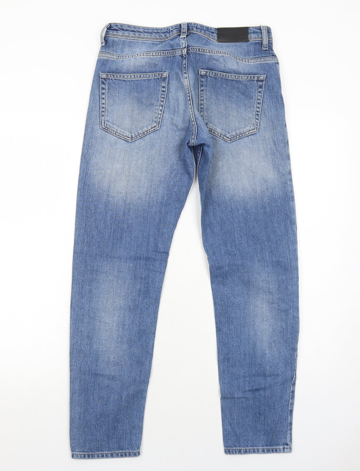 Whistles Womens Blue Cotton Straight Jeans Size 30 in Regular Zip