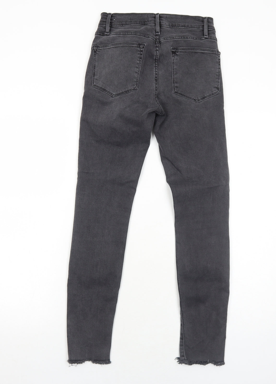 FRAME Womens Grey Cotton Skinny Jeans Size 6 Regular Zip