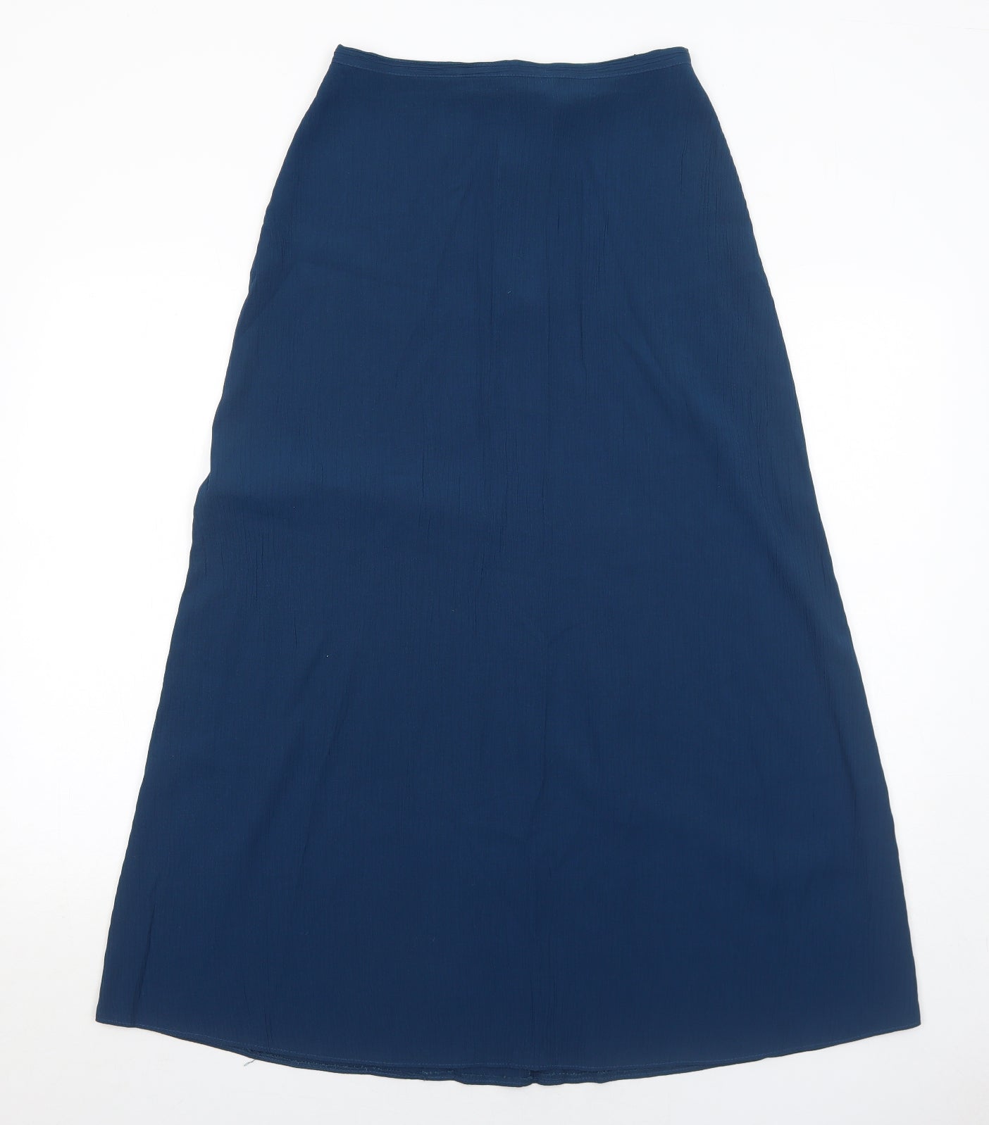 Miss Selfridge Womens Blue Polyester Maxi Skirt Size 10 Zip