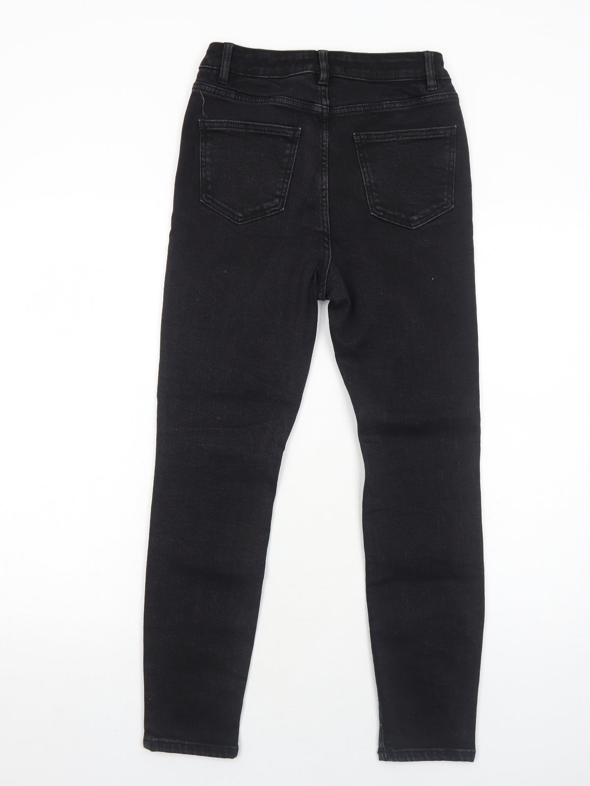 New Look Womens Black Cotton Skinny Jeans Size 12 Regular Zip