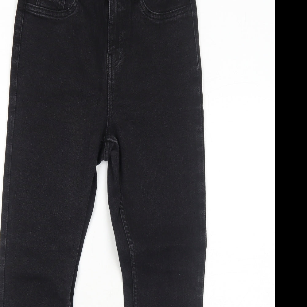New Look Womens Black Cotton Skinny Jeans Size 12 Regular Zip