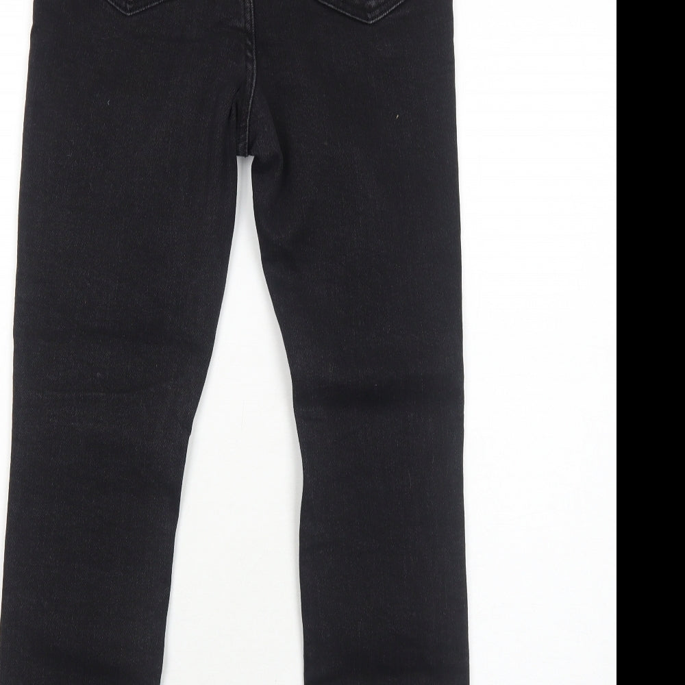New Look Womens Black Cotton Skinny Jeans Size 12 Regular Zip