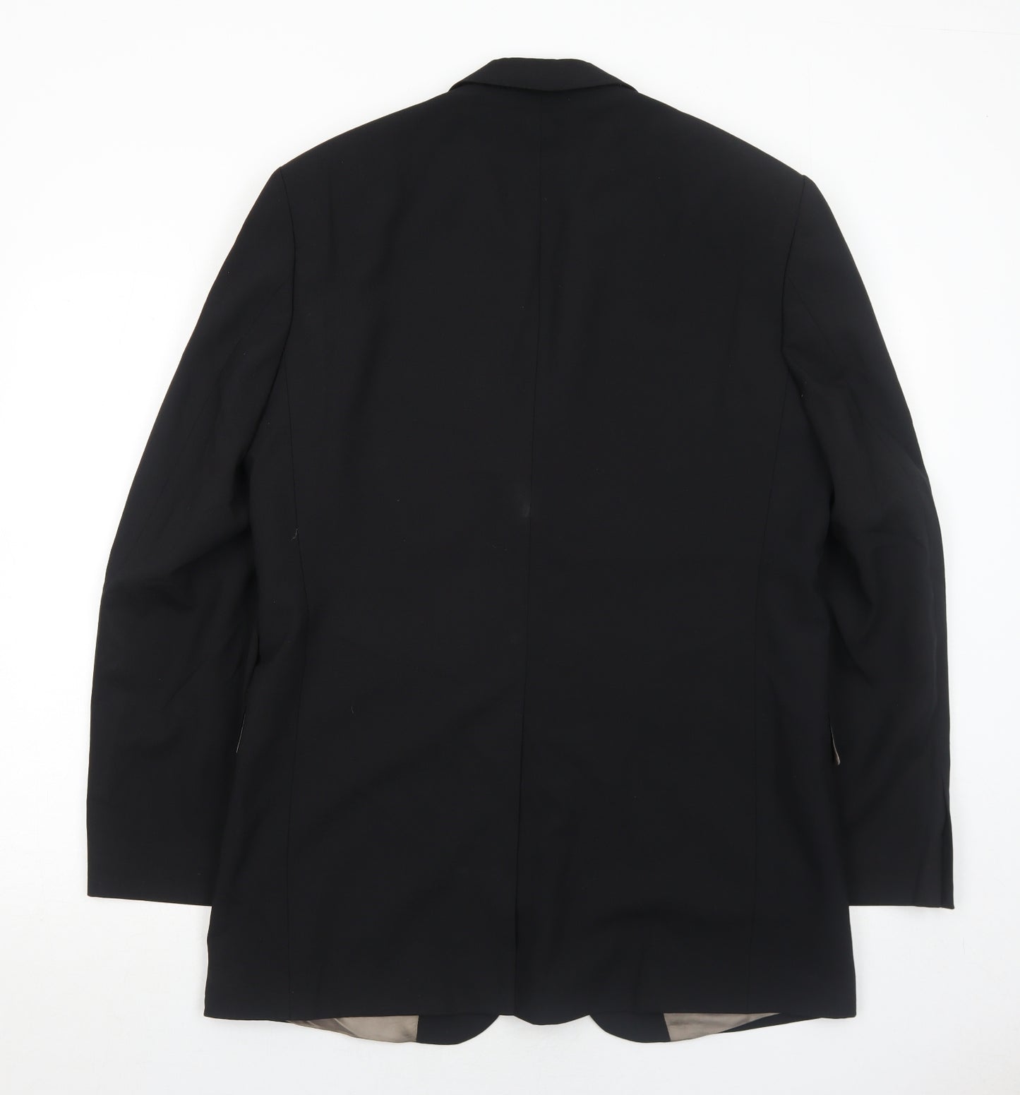Marks and Spencer Mens Black Polyester Jacket Suit Jacket Size 40 Regular
